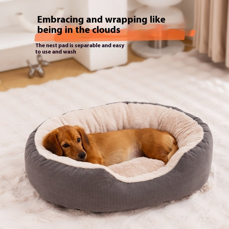 Warm Fleece Cat Nest – Thick, Removable & Washable