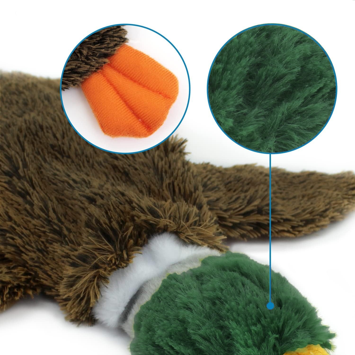 2-in-1 Stuffless Squeaky Dog Toy – Soft Durable Plush for All Dogs