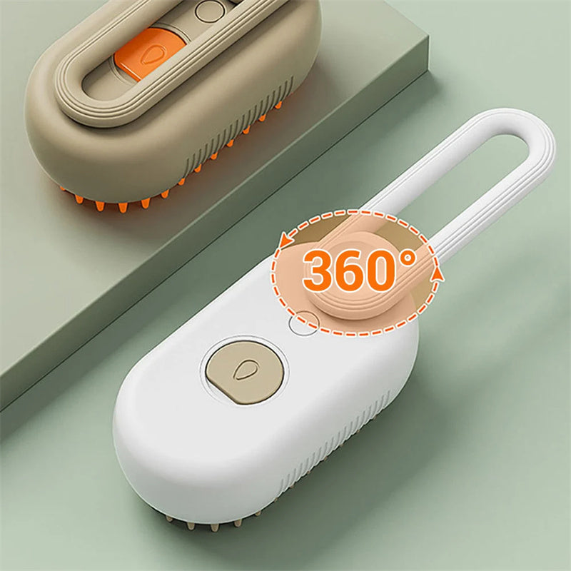 3-in-1 Electric Pet Grooming Brush – Steam & Massage for Cats & Dogs