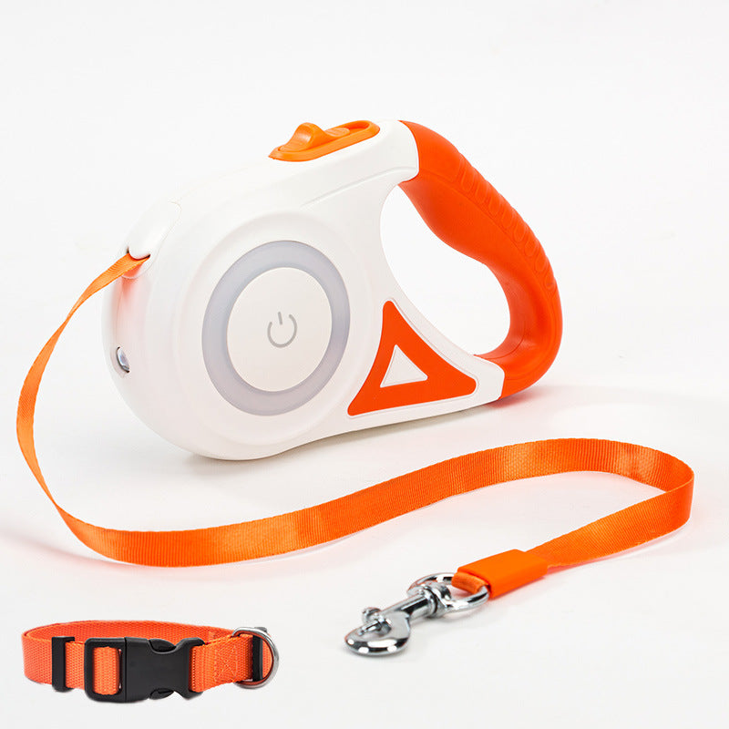 Retractable Dog Leash & Collar – Automatic Traction Rope