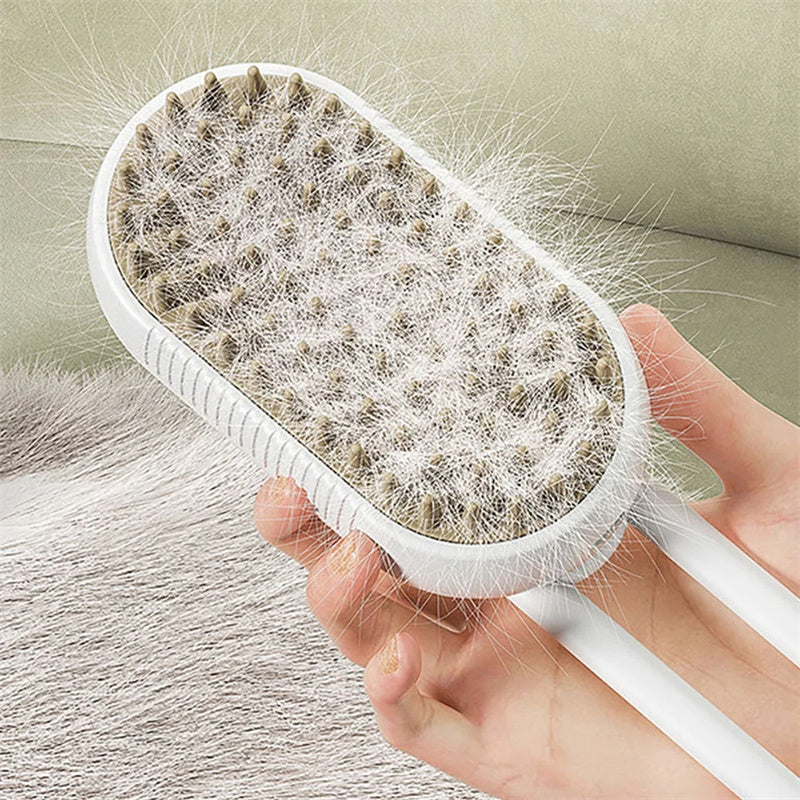 3-in-1 Electric Pet Grooming Brush – Steam & Massage for Cats & Dogs